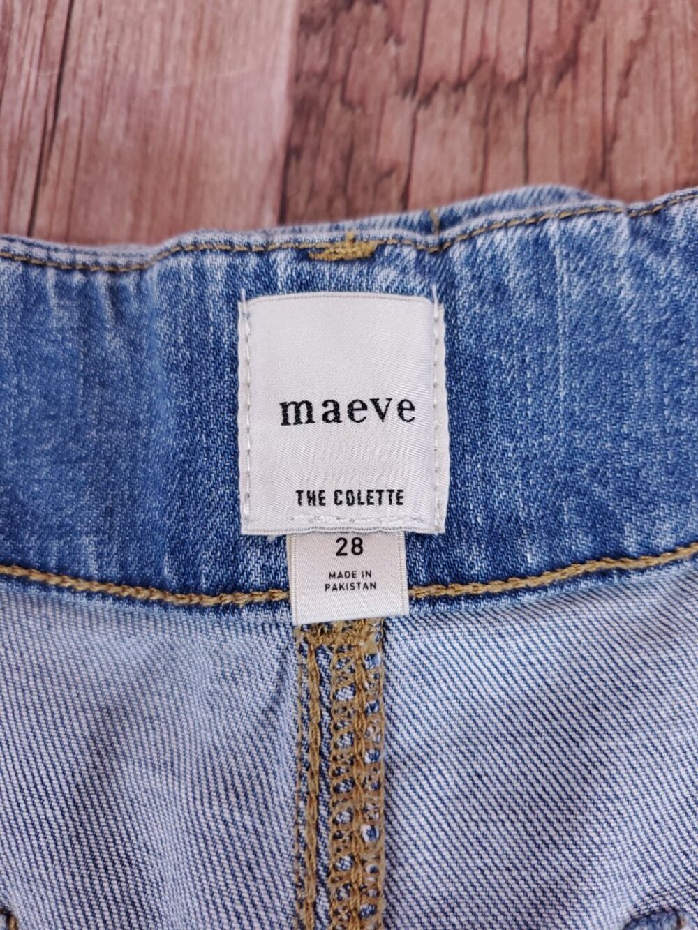 Maeve Anthropologie The Colette Wide Leg Jeans Womens 28 Denim Cropped Ankle - Picture 10 of 16